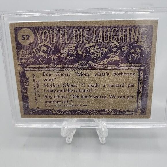 You'll Die Laughing 1974 Creature Feature #52 Pinhole With Plastic Case - Picture 2 of 6